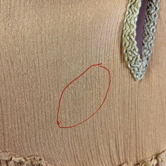 Free People In the Moment Dress M Mustard Yellow Oversized Tiered Boho Shift - Picture 9 of 13